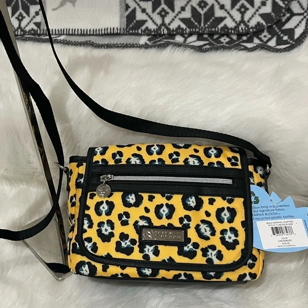 NWT LiLy Bloom Julia Crossbody- Bold Graphic Leopard Print